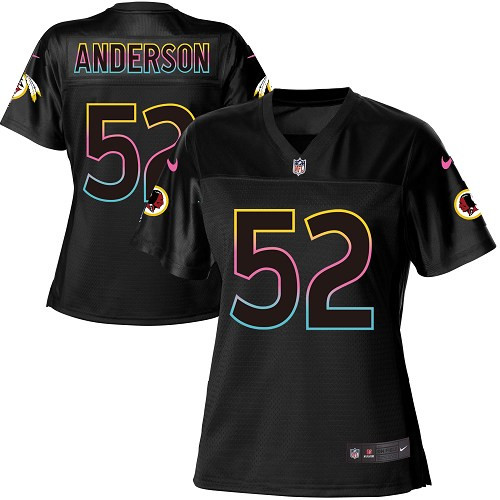 Nike Redskins #52 Ryan Anderson Black Women's NFL Fashion Game Jersey
